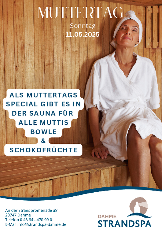 Strand Spa Dahme Muttertag in der Sauna 